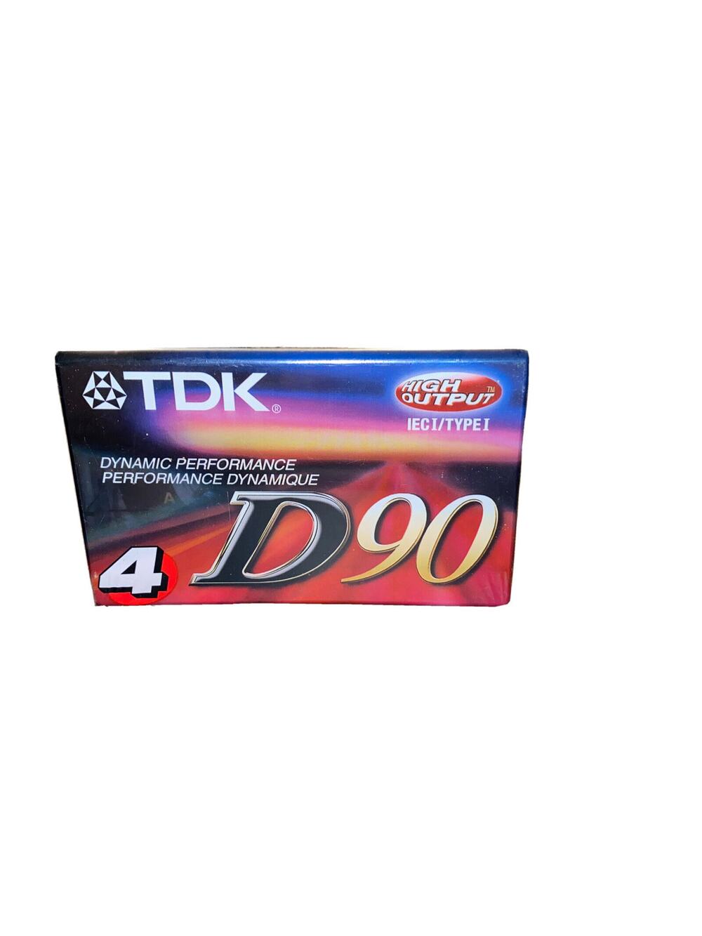 4 NEW SEALED TDK High Output D60 Audio Cassette Tape IECI/Type 1 Normal Position